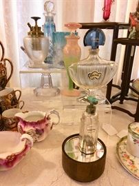 Rare Perfume Bottle with Silver and Enamel