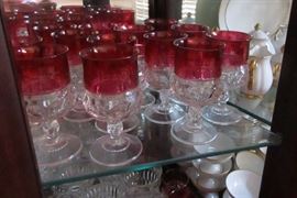 ruby goblets thumb print pattern