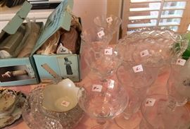 Lladro and depression glass