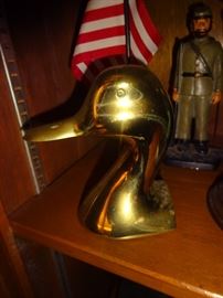 Brass duck head