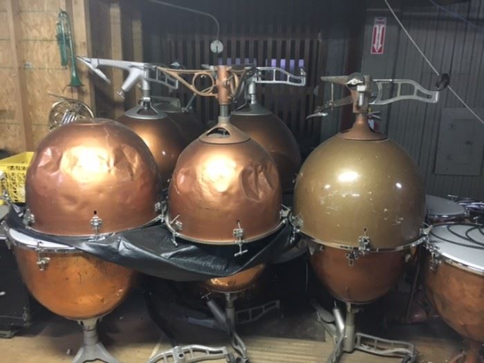 Used Timpani Drums would also make a nice lamp or planter or art project. 