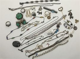 Vintage Sterling Silver, Semi-Precious Stones       https://ctbids.com/#!/description/share/70240