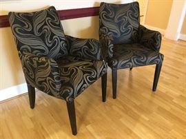 Pair of Dark Modern Chairs https://ctbids.com/#!/description/share/70778