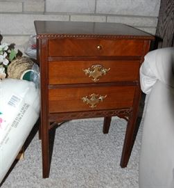 Small end or lamp table and sewing stand