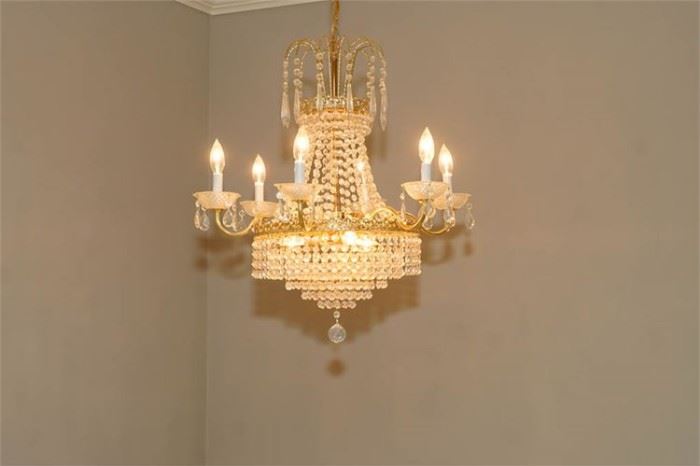 14. Empire Style Crystal Chandelier