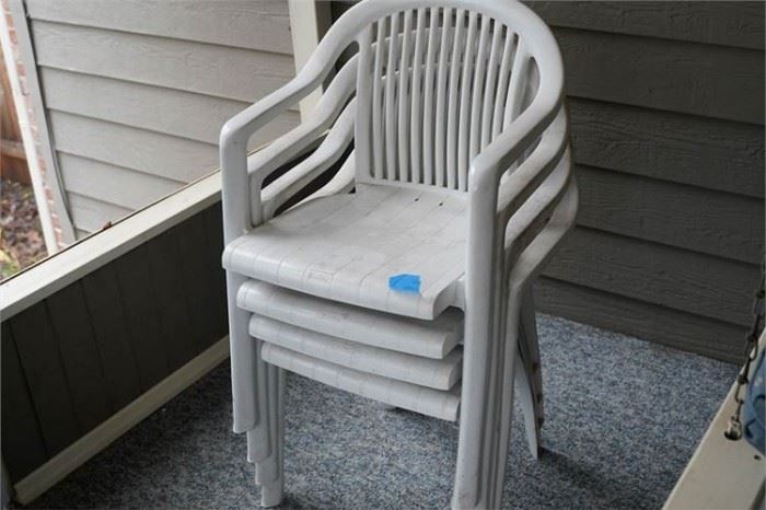 110. Set of Four 4 Matching Patio Chairs