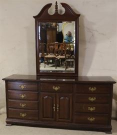 Mahogany dresser with mirror