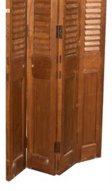 Antique folding shutter screen