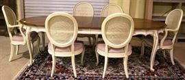 French white vintage dining set