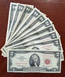 Red seal $2 bills