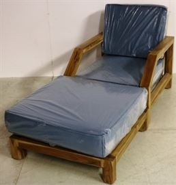 Guildmaster teak chair with ottoman