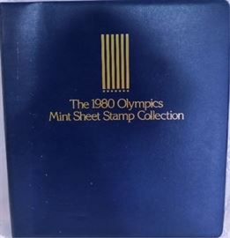 1980 Olympics mini sheet stamp coll.