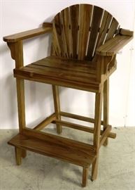 Guildmaster teak bar chair