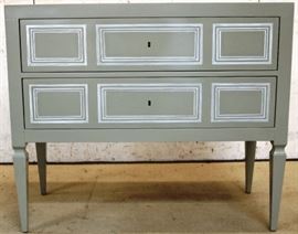 Modern History gray 2 drawer commode