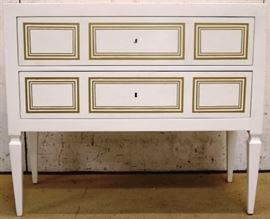 Modern History whfite 2 drawer commode