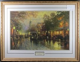 Evening on the Ave giclee by Kinkade