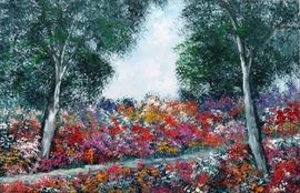 Original painting on canvas landscape gallery wrap by Anna Sandhu Ray