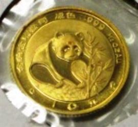 1988 China 1/10 oz gold coin