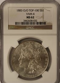 1883 O/O Top-100 S$1 Silver MS 62