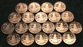 Snowman copper rounds