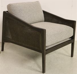 wicker and fabric chair