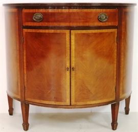 Banded inlay demilune server