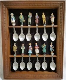 Figural pewter spoon collection