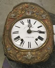 French wall clock has weights