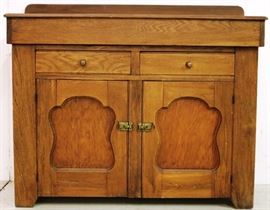oak dry sink