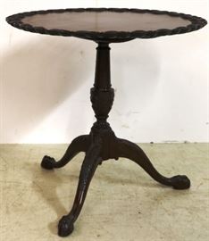 Chippendale carved tilt top table