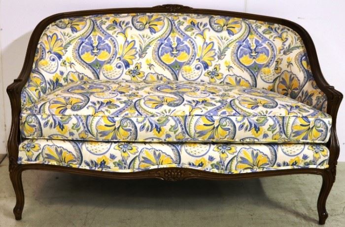 Gorgeous French upholstered settee