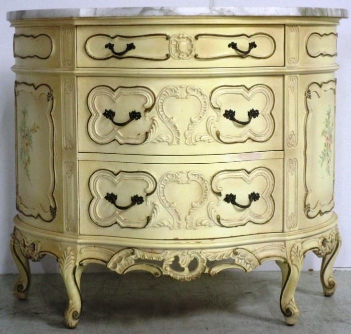 French marble top chest