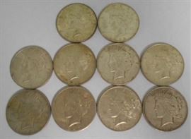 40 each Peace Dollars 