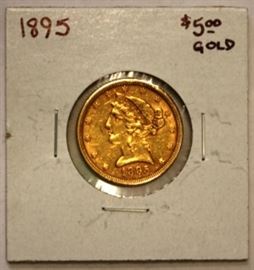 1895 $5 gold piece