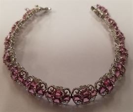 18K Pink sapphire & Diamond Bracelet  Ap $19,770