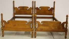 Fantastic pair early matching twin beds