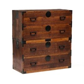 Japanese antique Tansu chest