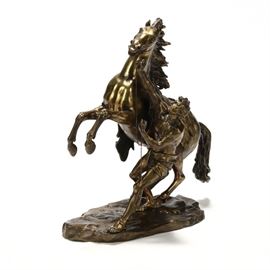 Gilt bronze sculpture of a Marley horse