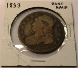 1833 Bust Half 