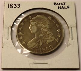 1833 Bust Half 