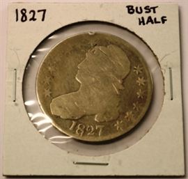 1827 Bust Half 