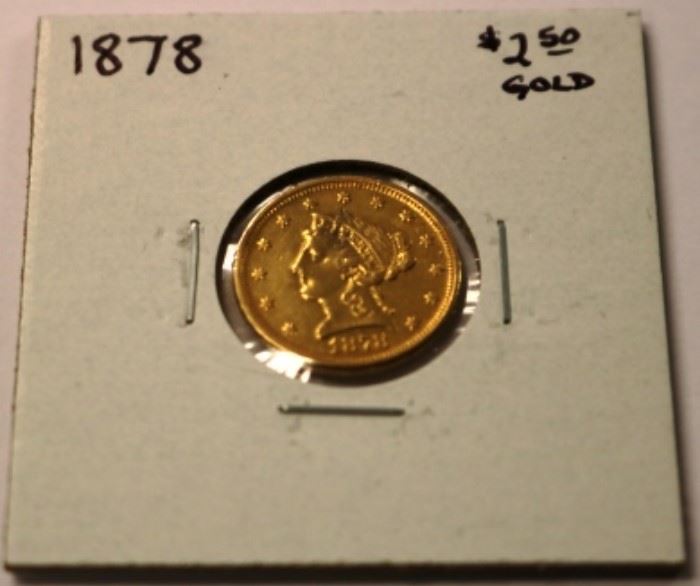 1878 $2.50 Gold Liberty 