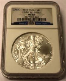 2010  MS69 Silver Eagle 