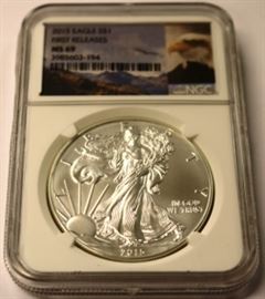 2015  MS69 Silver Eagle 