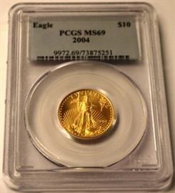 2004 $10.00 Gold Eagle MS69