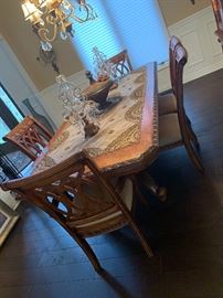 Second dining room table with six chairs $999