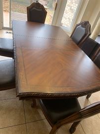 Third dining room table with six chairs $899