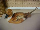 WOOD CARVED DECOY SIGNED BY ARTIST---SEE OTHER PHOTO FOR CLOSE UP OF SIGNATURE