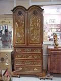 Oriental secretary/computer cabinet - by Jasper, opens up for lots of Storage, drop down desk and a place for computer monitor and cd's
