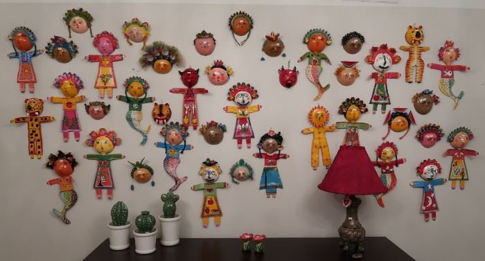 Mexican Coconut Masks and Dolls